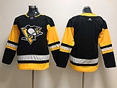 Youth Penguins Blank Black Adidas Jersey